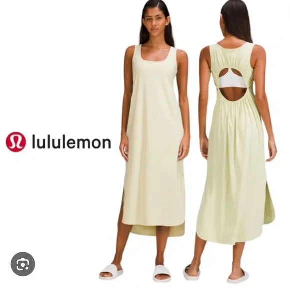 Lululemon Pima Cotton Open Back Midi Dress